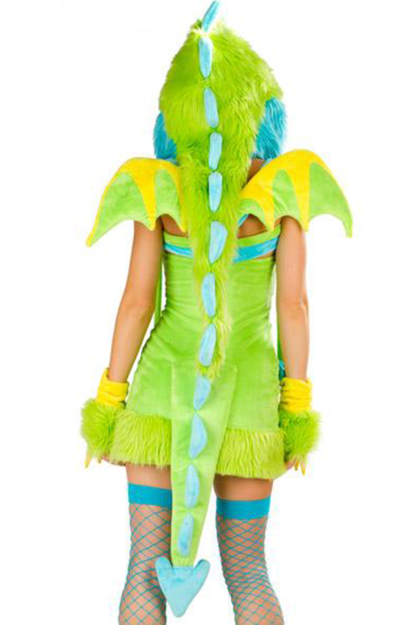 Halloween Costume Deluxe Green Puff Dragon Costume - Click Image to Close